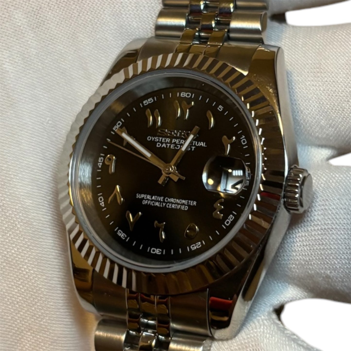 Seiko Mod Arabic dial noire