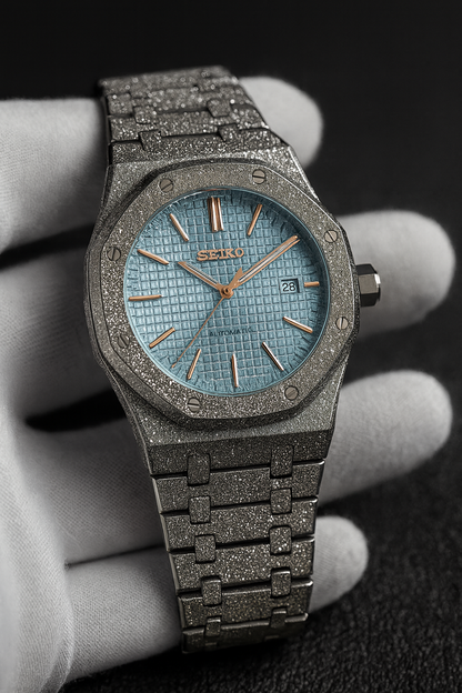 seiko royal oak frosted automatique bracelet brillant 