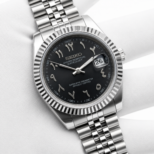 Seiko Mod Arabic dial noire