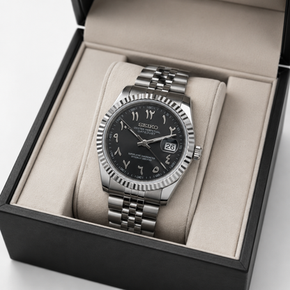Seiko Mod Arabic dial noire