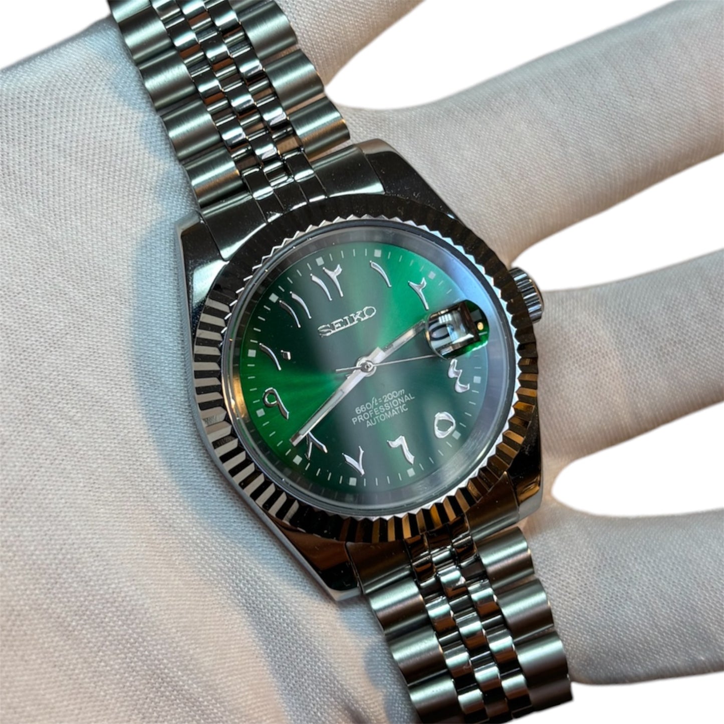 seiko mod arabic verte datejust mouvement automatique 