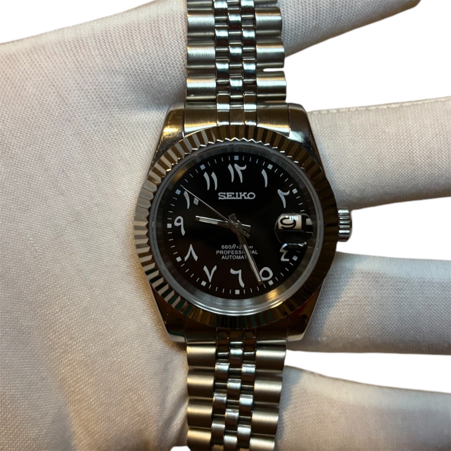 SeikoMod Arabic dial Noire