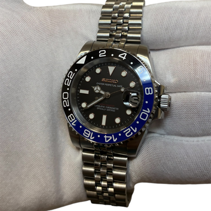 gmt bleu seiko automatique
