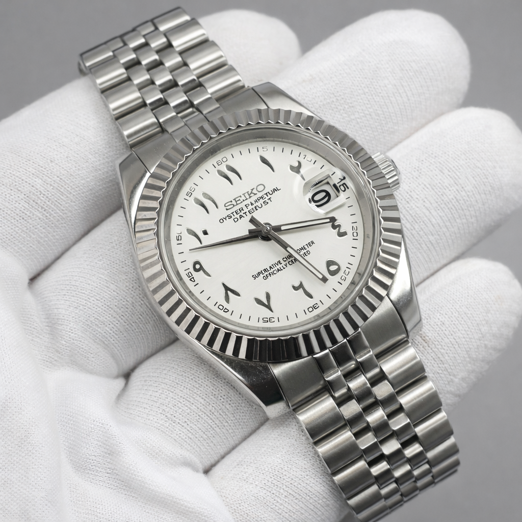 Seiko Mod arabic dial blanche