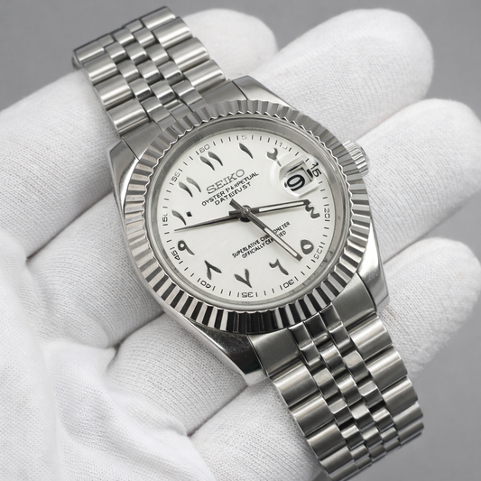 Seiko Mod arabic dial blanche