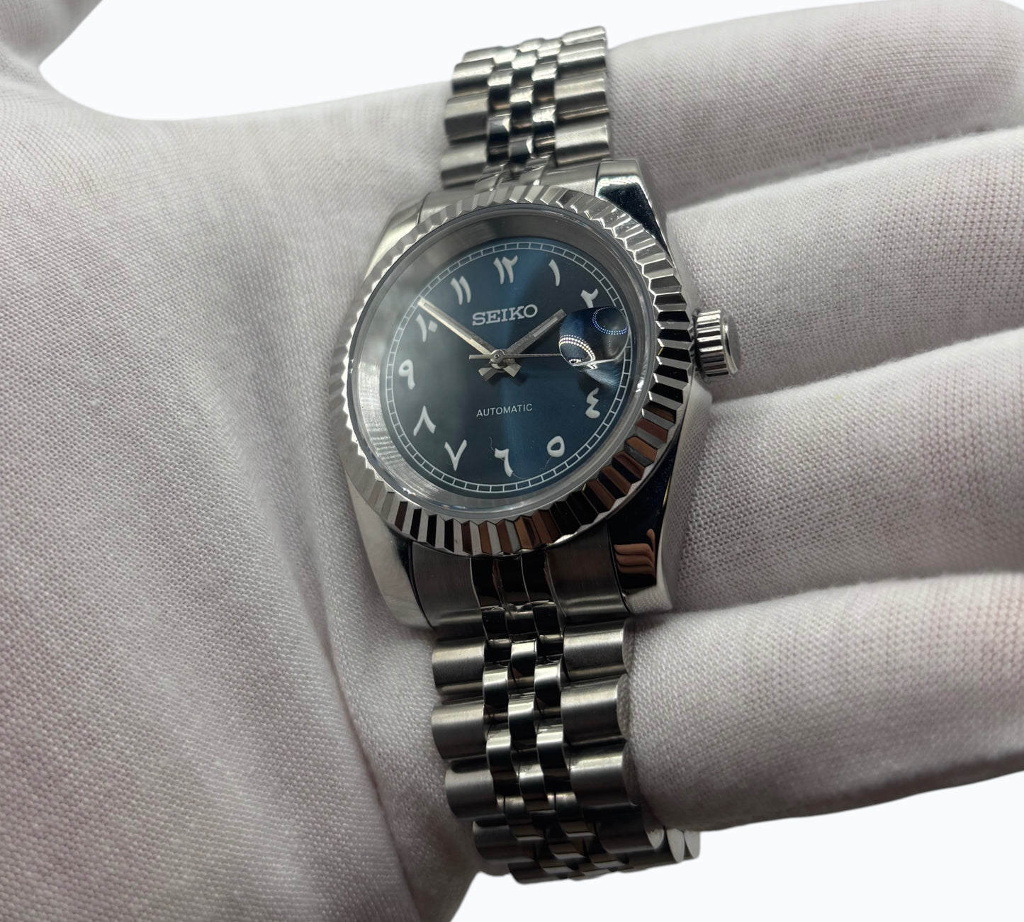 Seiko Mod arabic dial Bleue marine