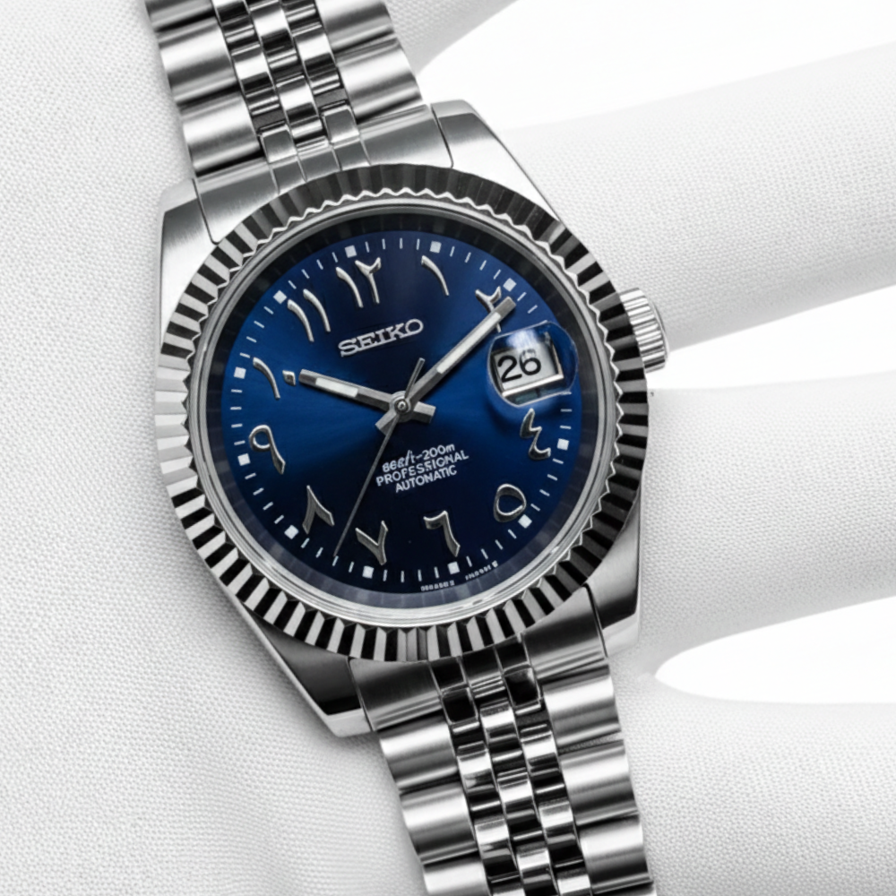 Seiko Mod Arabic dial bleue