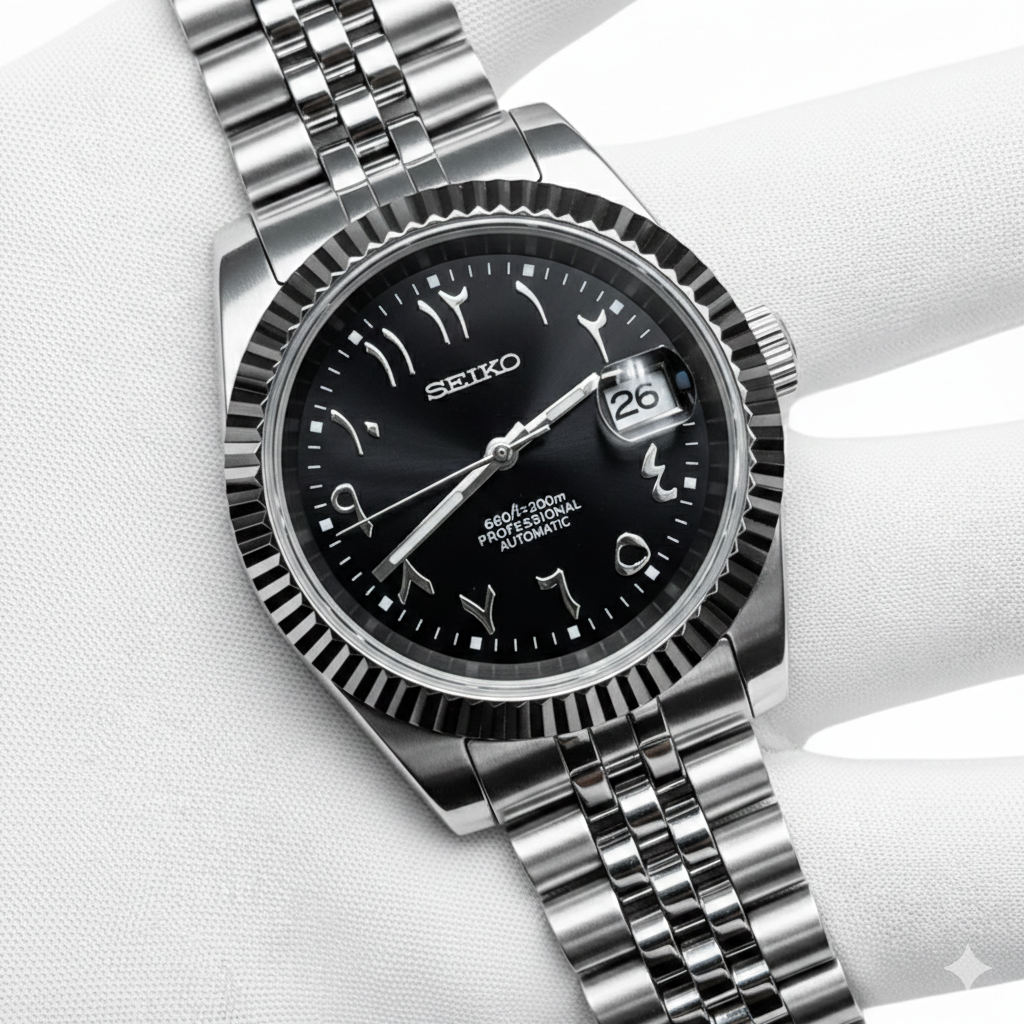 SeikoMod Arabic dial Noire