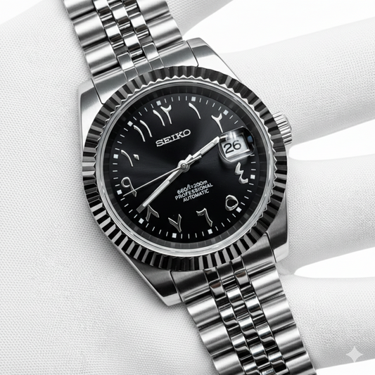 SeikoMod Arabic dial Noire