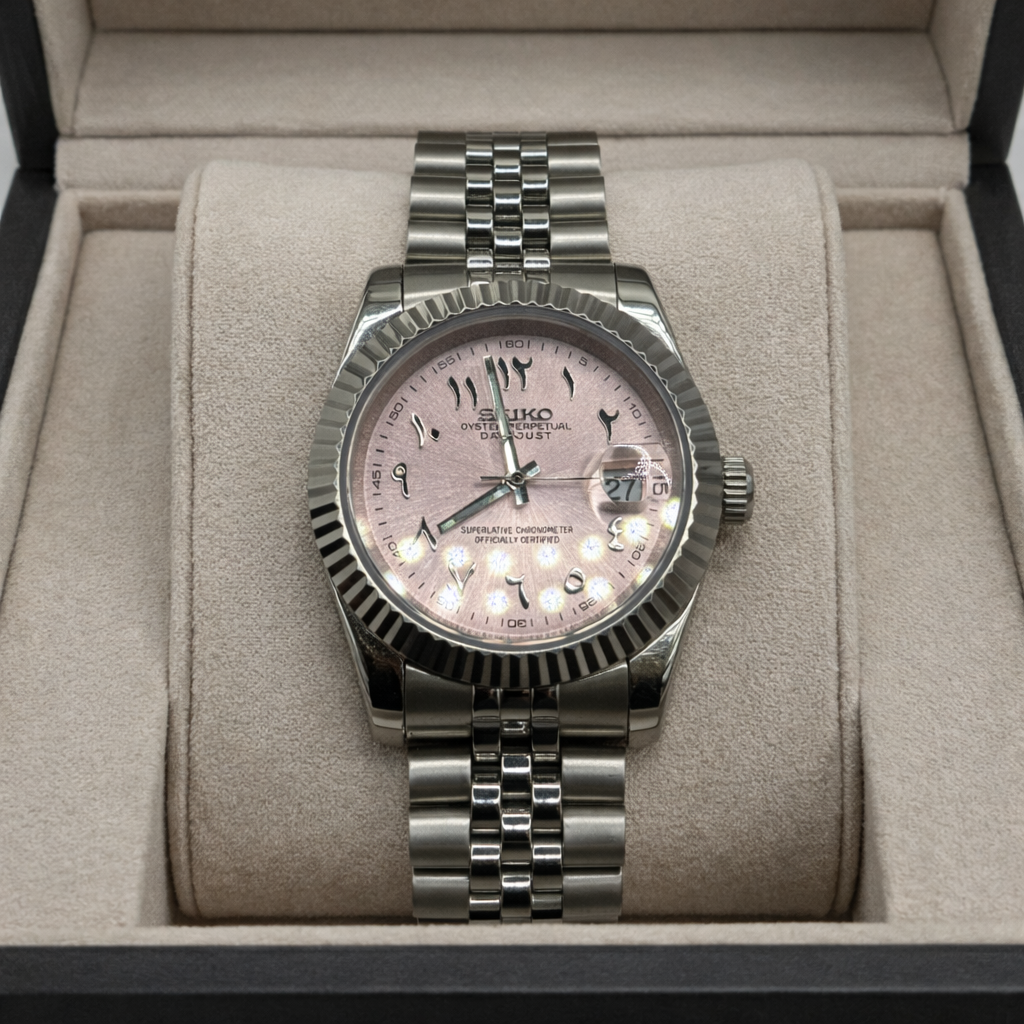 seiko arabic rose datejust mouvement automatique 