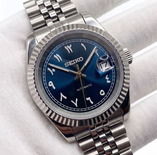 Seiko Mod arabic dial Bleue marine