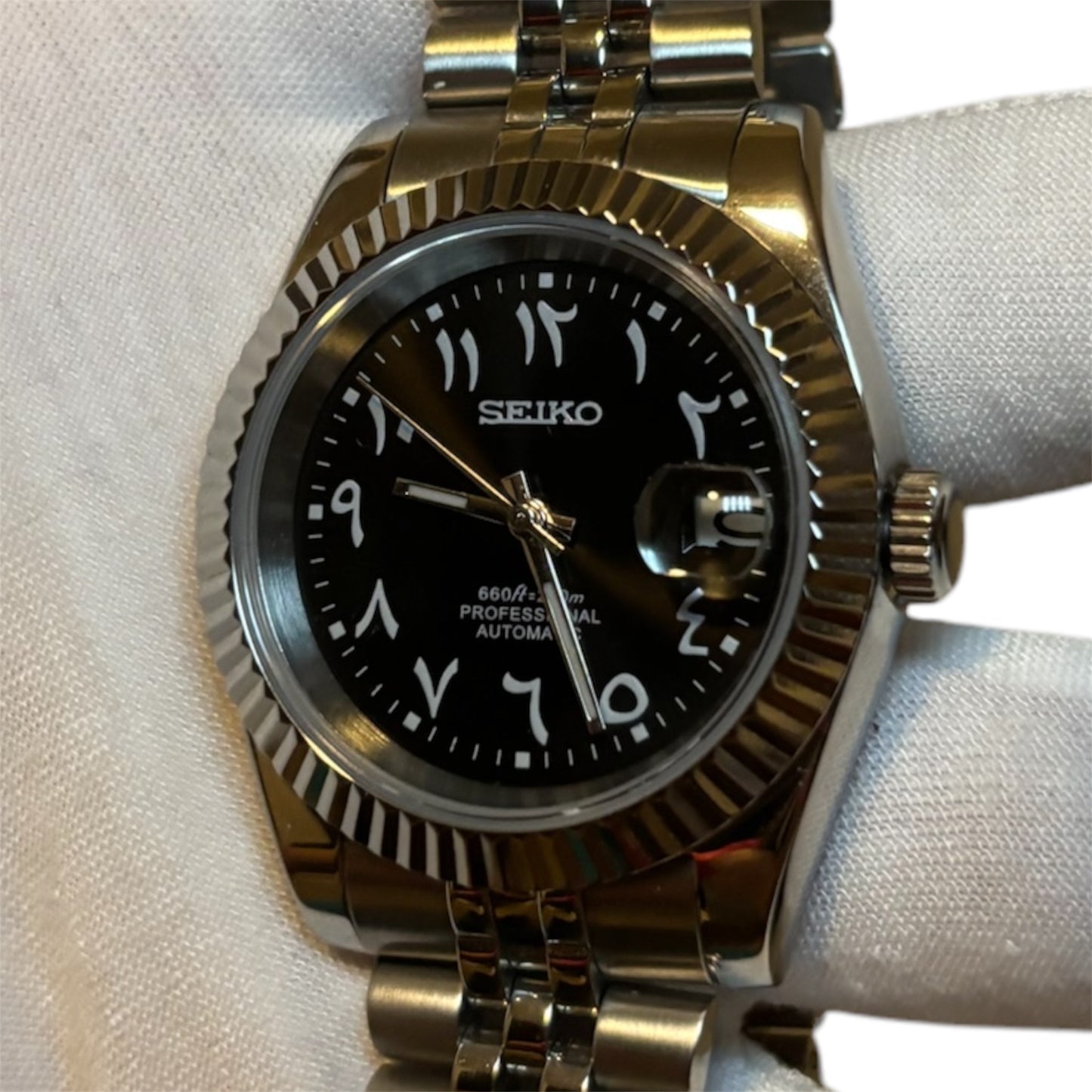 SeikoMod Arabic dial Noire