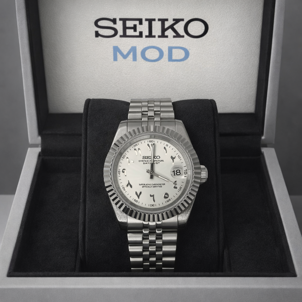 seikomod arabic dial blanche 40mm 