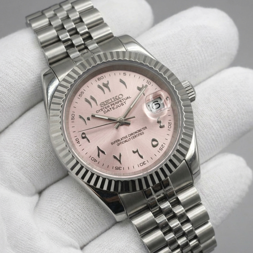 SEIKO MOD cadran rose mouvement automatique 40mm