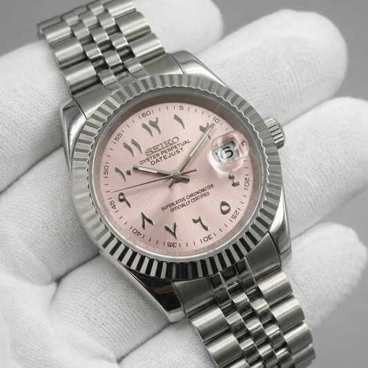 SEIKO MOD cadran rose mouvement automatique 40mm