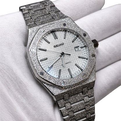 seiko mod royal oak fosted, montre royal oak à mouvement 