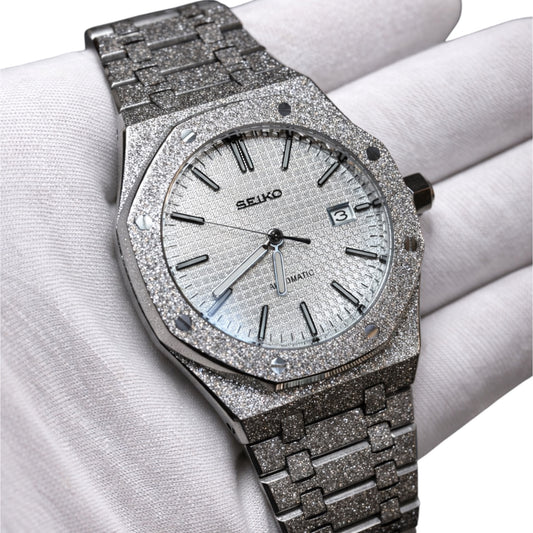 seiko mod royal oak fosted, montre royal oak à mouvement 