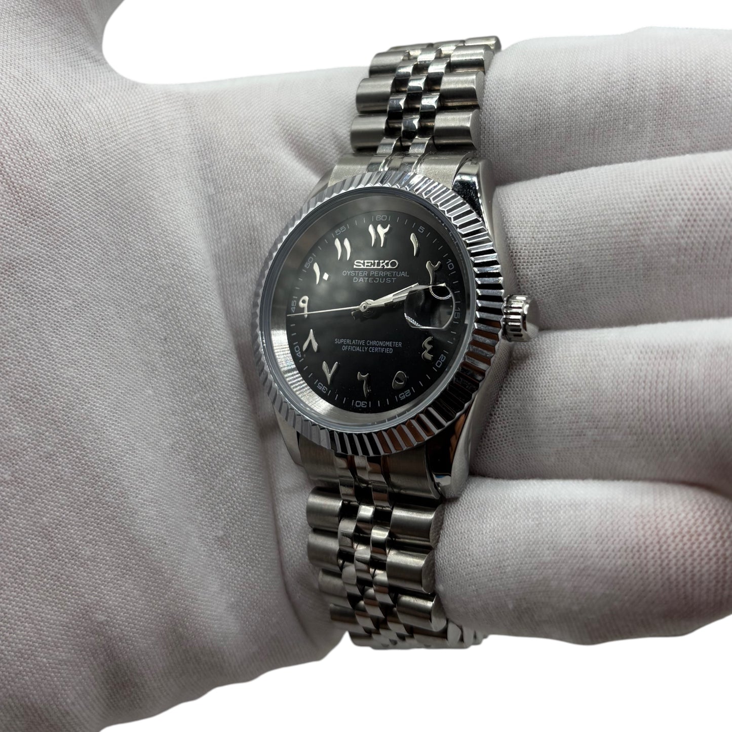 Seiko Mod Arabic dial noire