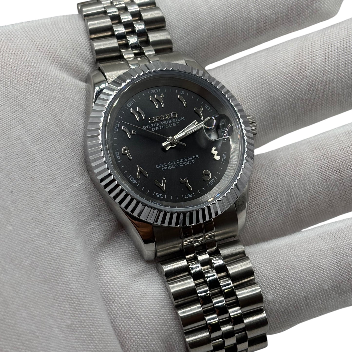 Seiko Mod Arabic dial noire